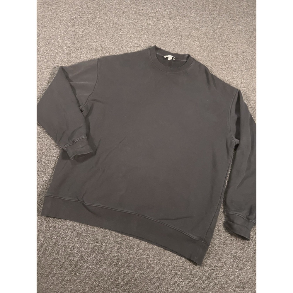 COS Crewneck Sweatshirt Men's Large Black Cotton Pullover Heavyweight Relaxed